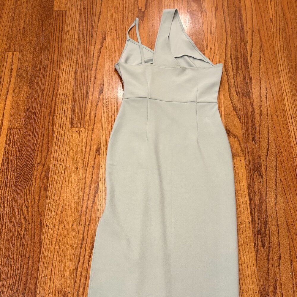 A&F Asymmetrical Ruched Maxi Dress - Light Blue - Size Medium - NWT - Picture 2 of 10